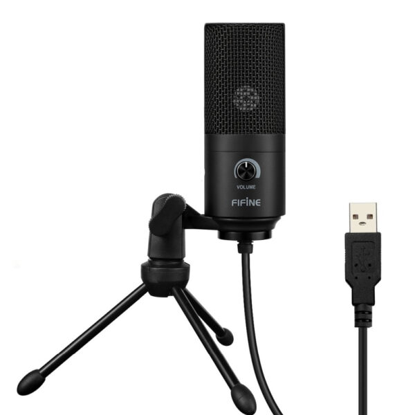 Metal USB Microphone with Tripod - Image 3