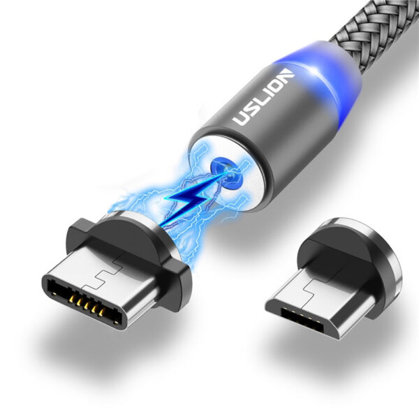 Magnetic USB Fast Charging Micro / Type C Cable - Image 2