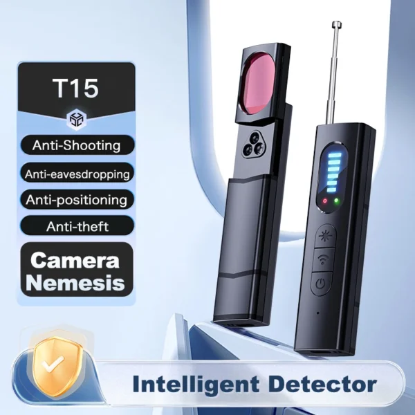 Hidden Camera & Anti-Spying Detector for Cars, GPS Tracker, RF Listening Device Bug, Wireless Signal Scanner, Security Protection Gadget.